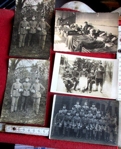 1.WK Weltkrieg deutsche Front Soldaten 5x Foto AK Feldpost Schützengraben