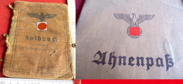 08 Soldbuch Wehrpass Mitgliedsbuch Urkunden Ausweise Dokumente