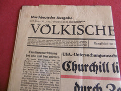 Propaganda NSDAP Zeitung aus 1939 Völkischer Beobachter Norddeutsche Ausgabe