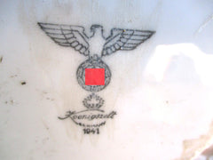 Wehrmacht Suppenschüssel Kantinengeschirr mit HK Löwenkopf, Schüssel, 1941 Kornigszelt