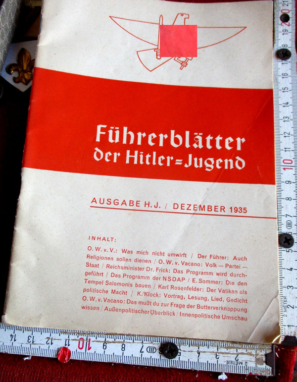 Propaganda NSDAP HJ Führerblätter der Hitlerjugend Ausgabe H. J. Dezember 1935