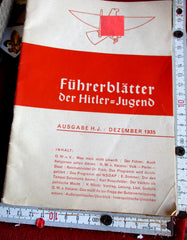 Propaganda NSDAP HJ Führerblätter der Hitlerjugend Ausgabe H. J. Dezember 1935