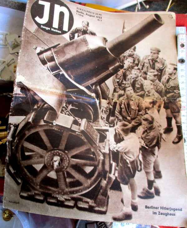 Propaganda NSDAP Fotos HJ Zeitschrift Junge Nation August 1935 überreich bebildert 32 Seiten
