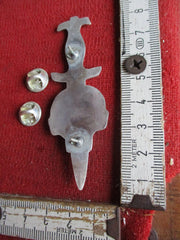 SS Dolch Totenkopf Miniatur Sammlerkreation an 2 Stiften aus Zink