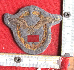 Luftwaffe Orden Pilot Uniform Stoff Abzeichen gestickt Flugzeugführer Adler im Flug