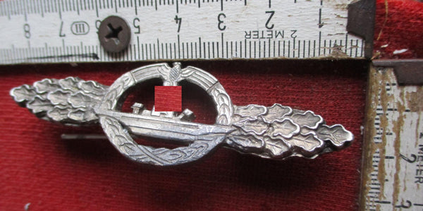 U-Boot spange in Silber Kriegsmarine Marine U-Boot gemarkt