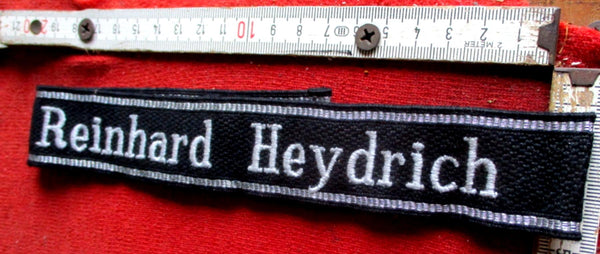 Ärmelband SS Reinhard Heydrich, Bevo Art, sehr gute, alte Fertigung Länge ca 44 cm