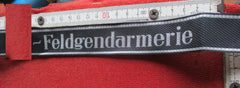 Ärmelband SS Feldgendarmerie, Bevo Art, sehr gute, alte Fertigung Länge ca 44 cm
