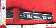 Ärmelband SS Feldgendarmerie, Bevo Art, sehr gute, alte Fertigung Länge ca 44 cm