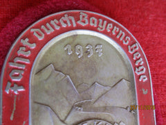 NSKK - tragbare Teilnehmerplakette - NSKK Motorbrigade Hochland - Fahrt durch Bayerns Berge 1937