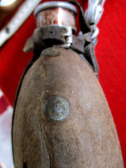 Wehrmacht Waffen-SS Feldflasche M31, mit Beriemung, Verschluß und Filzüberzug,