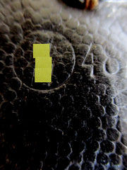 SS Magazintasche 3-fach Schwarzes genarbtes Leder, Eisennieten, SS-Markierung 40 im Leder