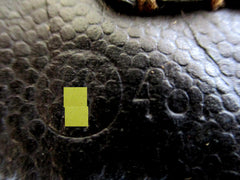 SS Magazintasche 3-fach Schwarzes genarbtes Leder, Eisennieten, SS-Markierung 40 im Leder