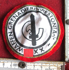 SS 20. Waffen-Grenadier-Division der SS estnische Nr. 1 Stoff Abzeichen