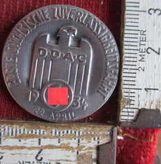 NSKK Sachsen Abzeichen DDAC 1934 1. sächsische Zuverlässigkeitsfahrt mit HK Durchmesser ca 30 mm