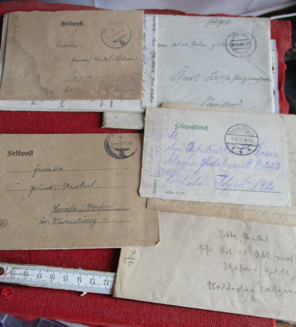 Konvolut Feldpost Briefe gestempelt teils mit Briefen aus einem alten Händlerbestand
