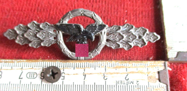 Luftwaffe Frontflugspange für Transport-und Luftlandeflieger in Silber mit HK guter Zustand