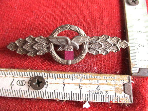 Luftwaffe Frontflugspange für Transport-und Luftlandeflieger in Bronze mit HK guter Zustand Orden