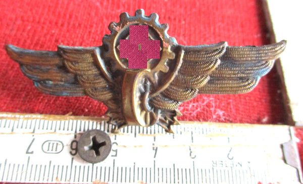 Eisenbahn Deutsche Reichsbahn Spange DAF mit HK rückseitig Splinte zum befestigen Orden Abzeichen
