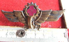 Eisenbahn Deutsche Reichsbahn Spange DAF mit HK rückseitig Splinte zum befestigen Orden Abzeichen