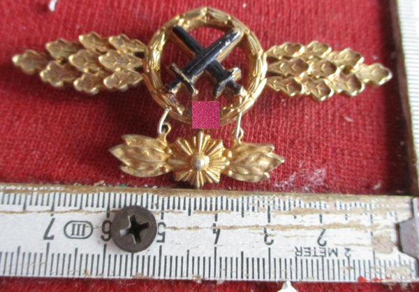 Frontflugspange für Schlachtflieger in Gold ERC gemarkt ohne Nadel Orden Spange Abzeichen