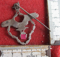 Luftwaffe Adler Krawattennadel mit HK Abzeichen gemarkt 800-Silber Hersteller ORIGINAL