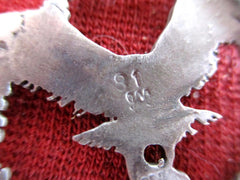 Luftwaffe Adler Krawattennadel mit HK Abzeichen gemarkt 800-Silber Hersteller ORIGINAL