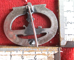 Front Orden U-Bootspange in Silber Kriegsmarine Marine U-Boot Marine Abzeichen