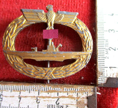 Front U-Bootspange in Gold gemarkt Kriegsmarine Marine U-Boot
