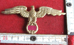 Luftwaffe RLB Reichsluftschutzbund Reichsbahn aus Metall HK großer Adler rückseitig an 3 Splinten