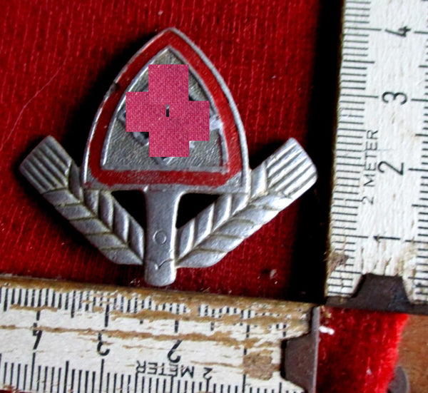 RAD gemarkt mit HK Mütze Abzeichen Splinte leider abgebrochen Reichsarbeitsdienst ORIGINAL !!!
