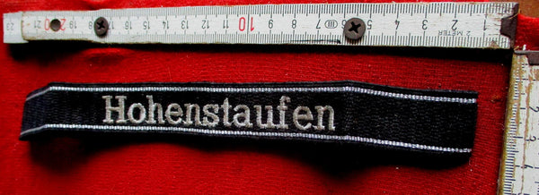 Ärmelband SS Division Hohenstaufen, Bevo Art, sehr gute, alte Fertigung Länge ca 44 cm