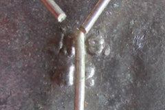 SS Helm Wappen aus Metall Siegrunen rückseitig Splinte zum befestigen