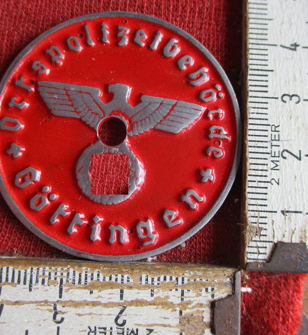 Göttingen mit HK 3.Reich Steuermarke KFZ Kennzeichen Plakette Durchmesser ca 35mm