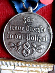 Danzig Polizei Orden 8 Jahre treue Dienste in der Polizei am Band aus einem alten Händlerbestand