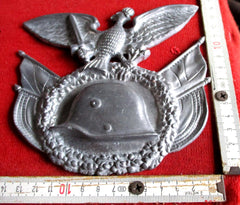 Reservisten Stahlhelm Bund Preussen Adler mit Fahnen Wand Dekoration Maße ca 140x150 mm