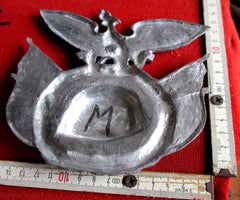 Reservisten Stahlhelm Bund Preussen Adler mit Fahnen Wand Dekoration Maße ca 140x150 mm