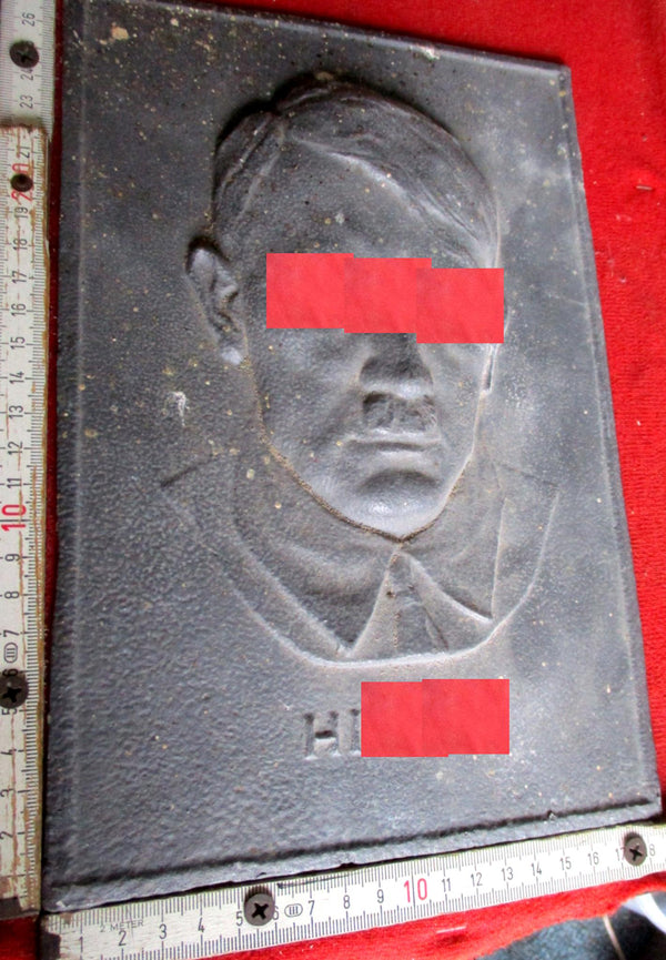 Adolf Hitler Wand Relief aus Eisen Dekoration Maße ca 280x190 mm zum aufhängen