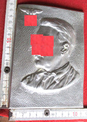 Adolf Hitler Wand Relief mit HK Dekoration Maße ca 160x120 mm zum aufhängen