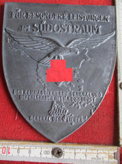 Luftwaffe Nicht tragbare Ehrenplakette für besondere Leistungen Südostraum
