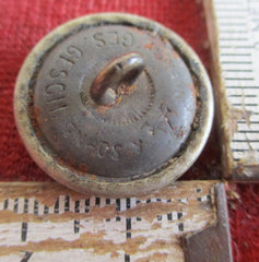 Metall Knopf Uniform RS gemarkt ca 20 mm mit HK aus einem alten Händlerbestand