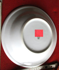 KPM Suppenteller zum Kantinengeschirr, Unterglasurmarke "Modell des Amtes Schönheit der Arbeit" sowie Hakenkreuz im Zahnkranz, Durchmesser 24,5cm.
