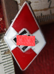 Anstecknadel HJ BDM HITLERJUGEND mit HK an Nadel emailliert aus Metall RZM gemarkt aus einem alten Händlerbestand