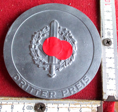 Plakette Reichswettkämpfe der SA Berlin 1938 Reichsadler mit HK -- Rückseite: 3.Preis mit HK und Abzeichen der SA