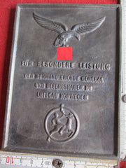 Luftwaffe Norwegen nichttragbarer Ehrenschild mit HK – Für Besondere Leistung