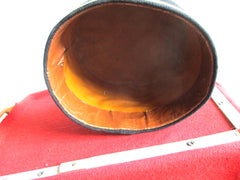 Bergmann Bergbau Hut mit Hakenkreuz Größe ca 57 Material: Filz, Leder, Emblem aus vergo. Messingblech,