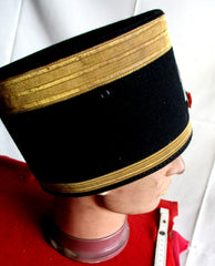 Bergmann Bergbau Hut mit Hakenkreuz Größe ca 57 Material: Filz, Leder, Emblem aus vergo. Messingblech,