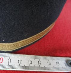 Bergmann Bergbau Hut mit Hakenkreuz Größe ca 57 Material: Filz, Leder, Emblem aus vergo. Messingblech,