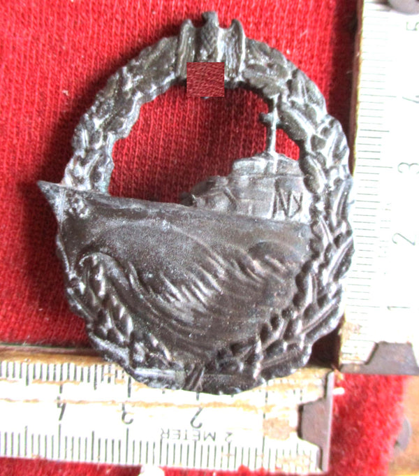 Orden Zerstörer Kriegsabzeichen der Marine Kriegsmarine mit HK an Nadel