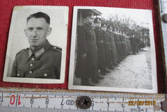 2 Fotos Polizei SS Hamburg aus 1935 Elite Rückseite beschrieben